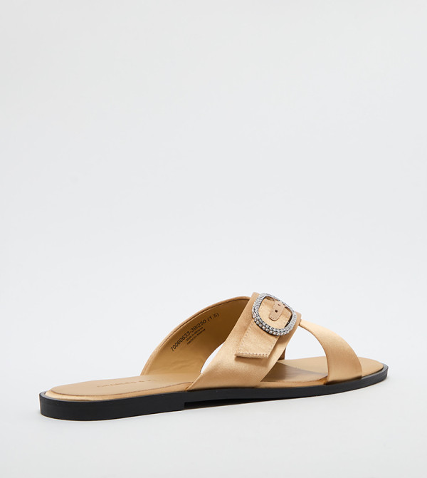 Charles & Keith  Flat Sandals - Gold Flat Sandals