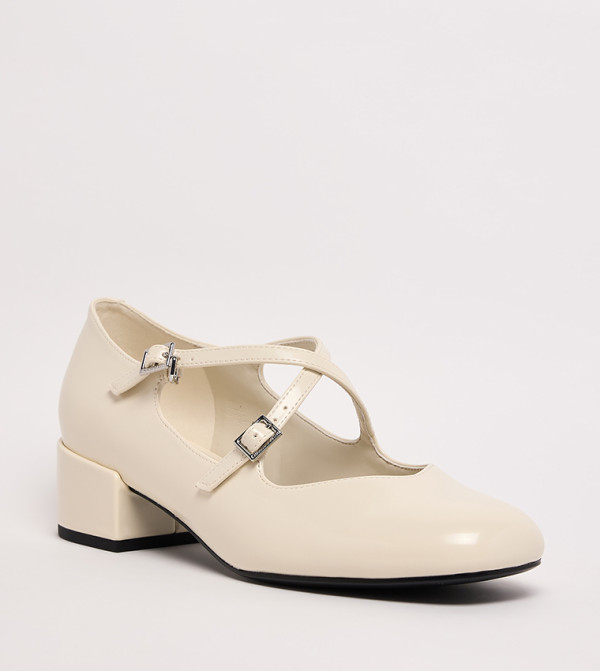 Charles & Keith Mary Janes - Cream Mary Janes