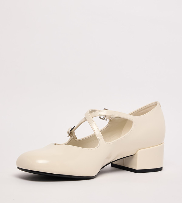 Charles & Keith Mary Janes - Cream Mary Janes