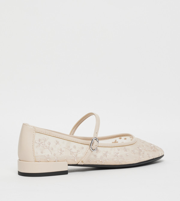 Charles & Keith Mary Janes - Nude Mary Janes