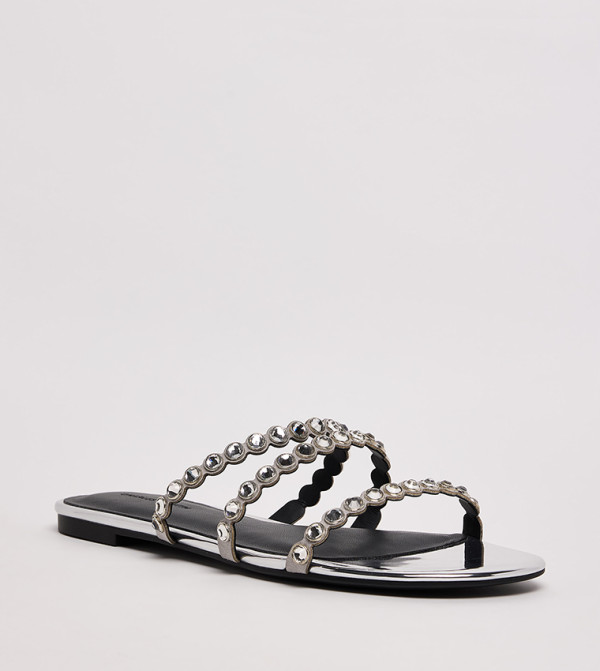 Charles & Keith Charles & Keith - Silver Flat Sandals