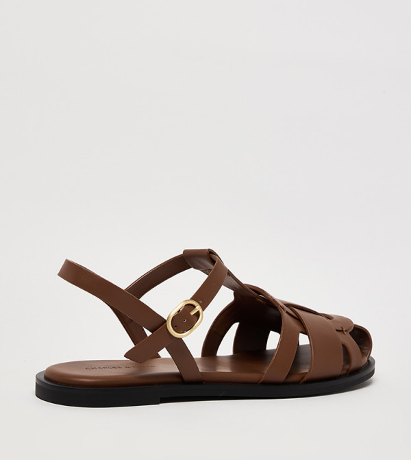 Charles & Keith Charles & Keith - Brown Flat Sandals