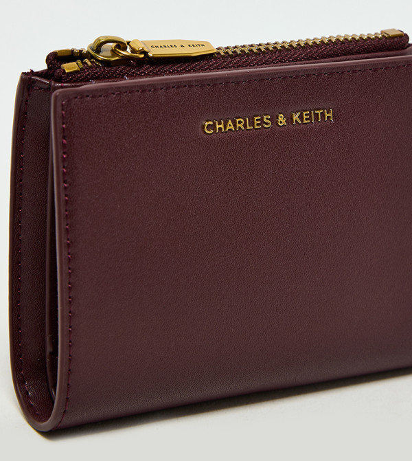 Charles & Keith  Small Leather Goods - Burgundy Wallets