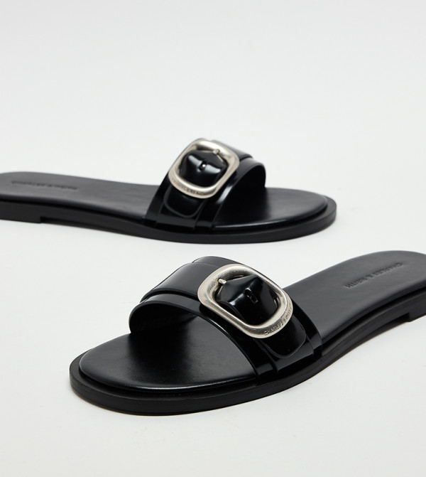 Charles & Keith Charles & Keith - Black Flat Sandals