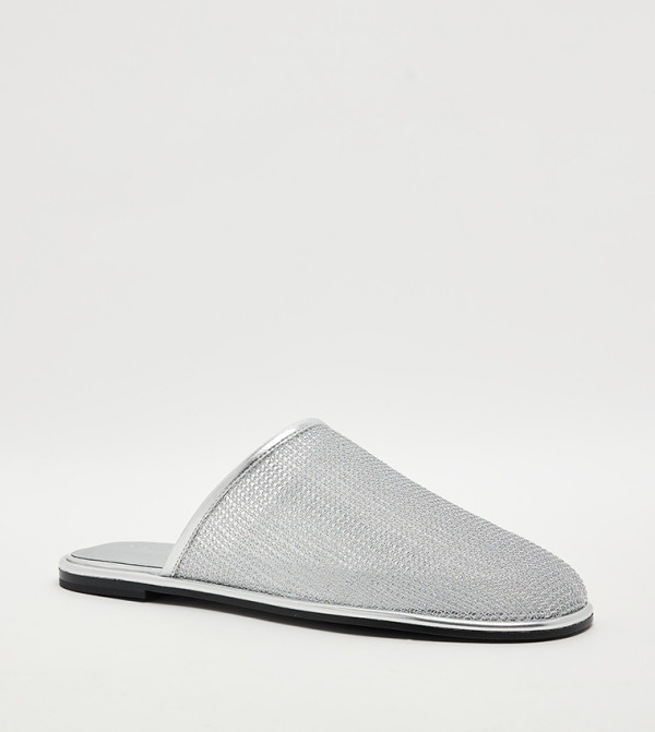 Charles & Keith  Casual Slip-ons - Silver Casual Slip-ons