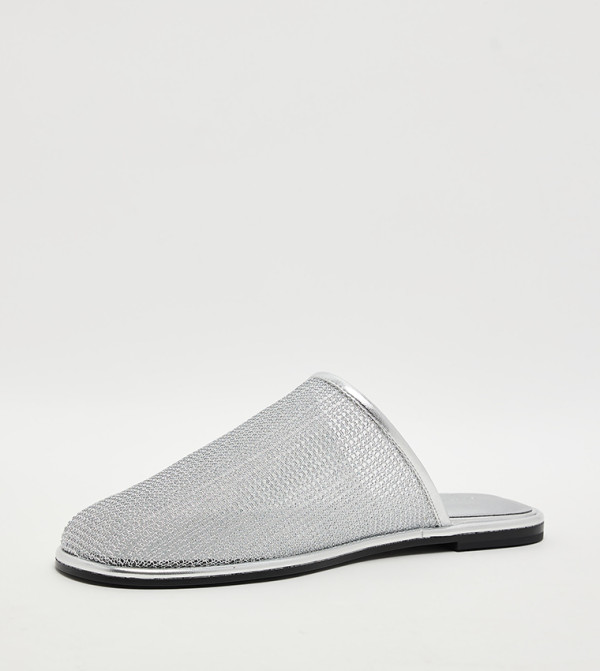 Charles & Keith  Casual Slip-ons - Silver Casual Slip-ons
