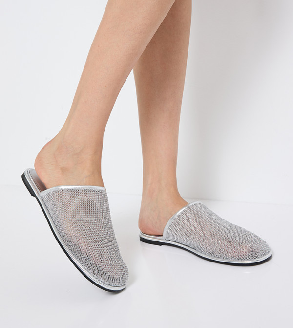 Charles & Keith  Casual Slip-ons - Silver Casual Slip-ons
