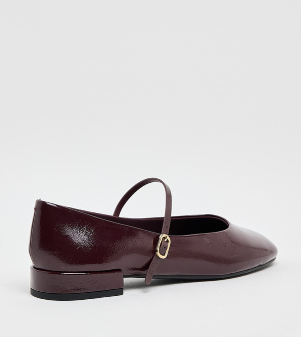 Charles & Keith Mary Janes - Burgundy Mary Janes