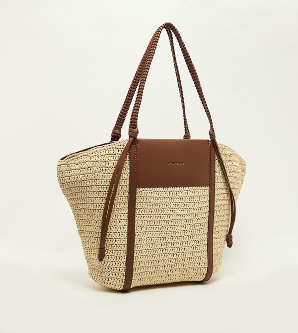 Charles & Keith accessories-affair-w - Beige Tote Bags