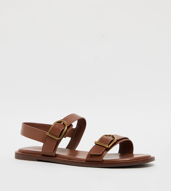 Charles & Keith  Flat Sandals - Brown Flat Sandals