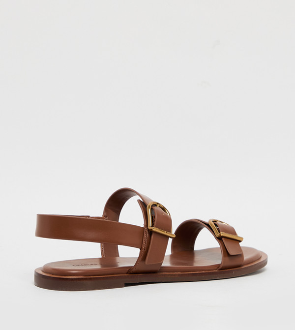 Charles & Keith  Flat Sandals - Brown Flat Sandals