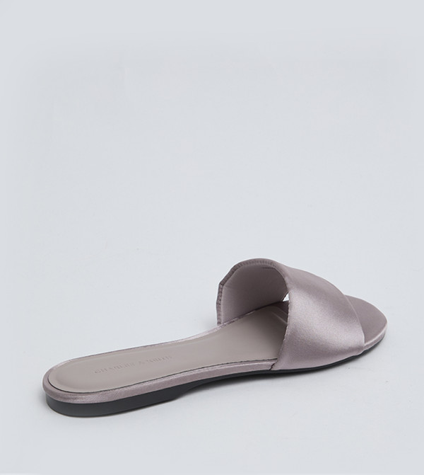 Charles & Keith  cherry-mohogany - Mauve Slides
