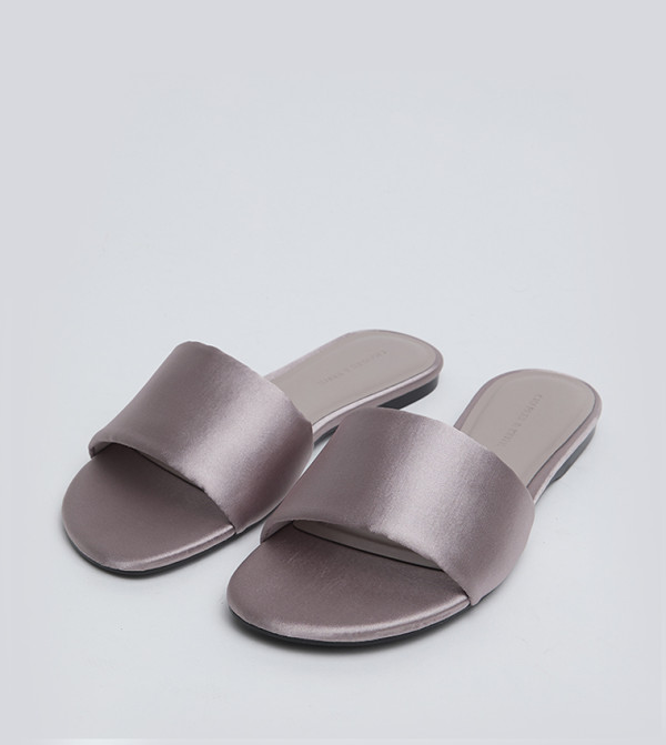 Charles & Keith  cherry-mohogany - Mauve Slides