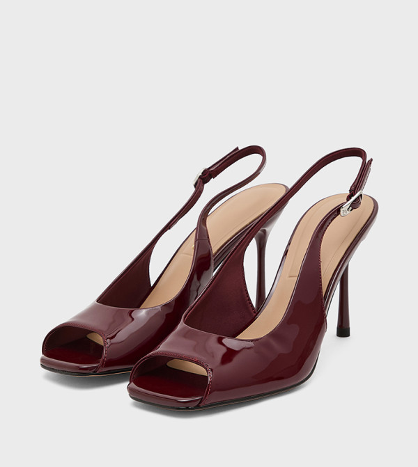 Charles & Keith  Stilettos - Burgundy Stilettos