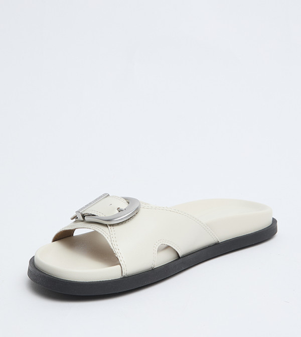 Charles & Keith  Flip flops and Slides - White Slides