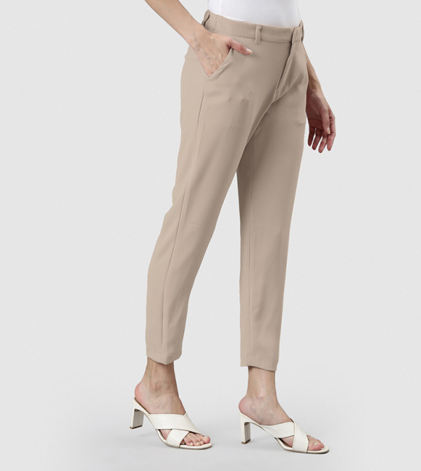 Go Colors Go Colors - Taupe Formal Pants