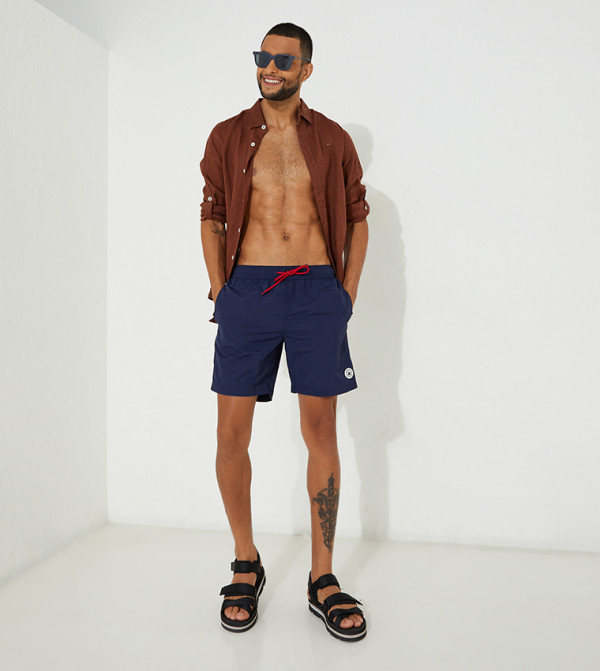 Beverly Hills Polo Club  Swim Shorts - NAVY BLUE Swim Shorts