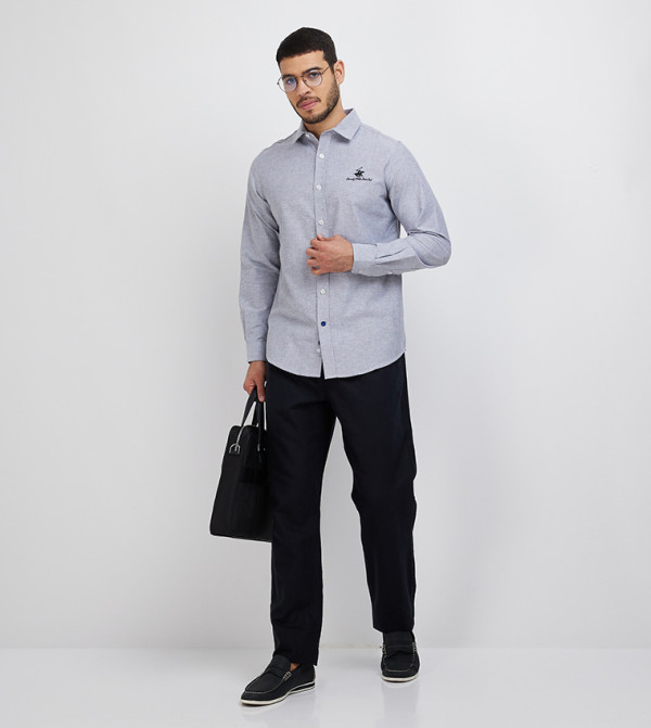 Beverly Hills Polo Club Shirts - Blue Casual Shirts