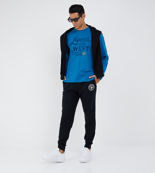 Beverly Hills Polo Club Round Neck T-Shirts - Blue Casual T-Shirts
