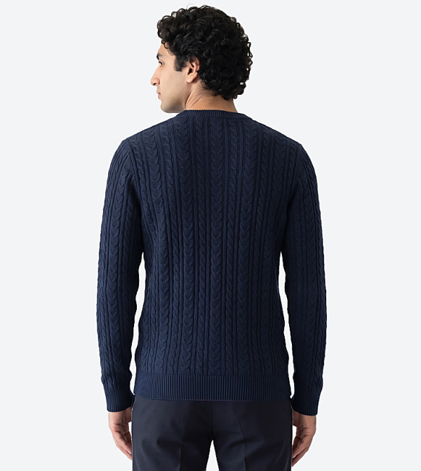 بيفرلي هيلز بولو كلوب  سترات بياقة دائرية - كحلي Round Neck Sweaters