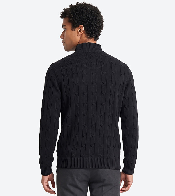 بيفرلي هيلز بولو كلوب  سترات بياقة دائرية - أسود Round Neck Sweaters