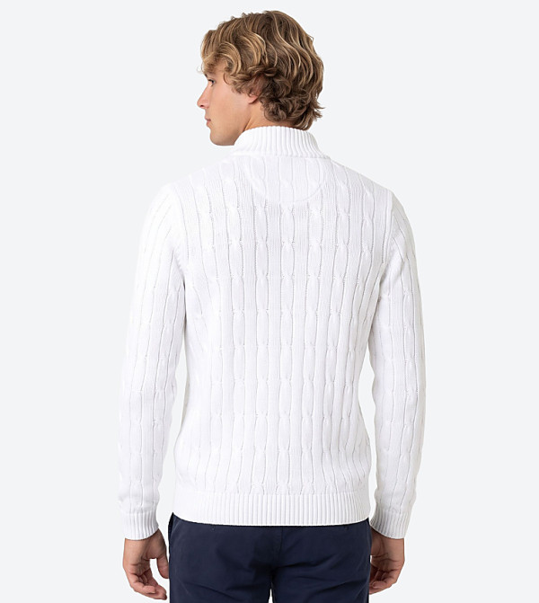 بيفرلي هيلز بولو كلوب  سترات بياقة دائرية - أبيض Round Neck Sweaters