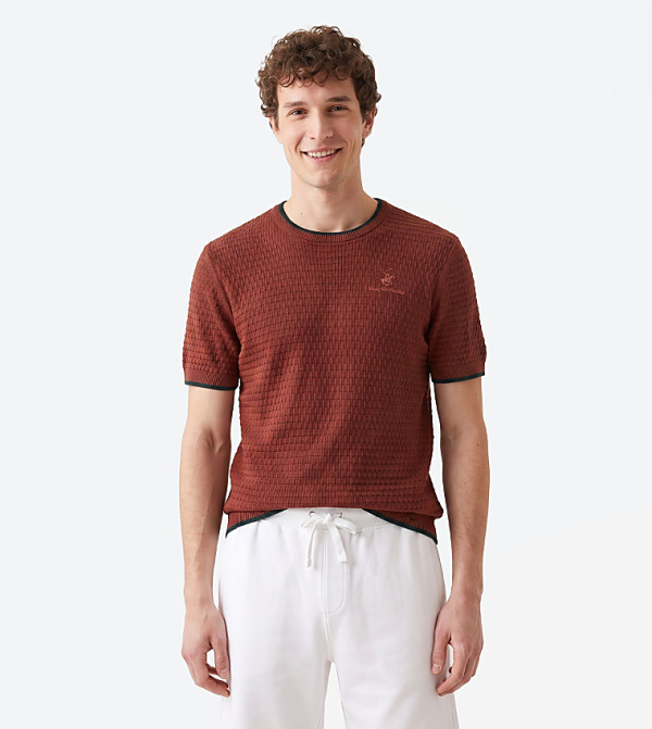 بيفرلي هيلز بولو كلوب  سترات و كارديغانات  - بني داكن Round Neck Sweaters