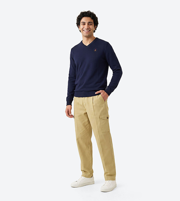 Beverly Hills Polo Club Sweaters & Cardigans - NAVY BLUE V-neck Sweaters