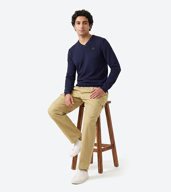 Beverly Hills Polo Club Sweaters & Cardigans - NAVY BLUE V-neck Sweaters