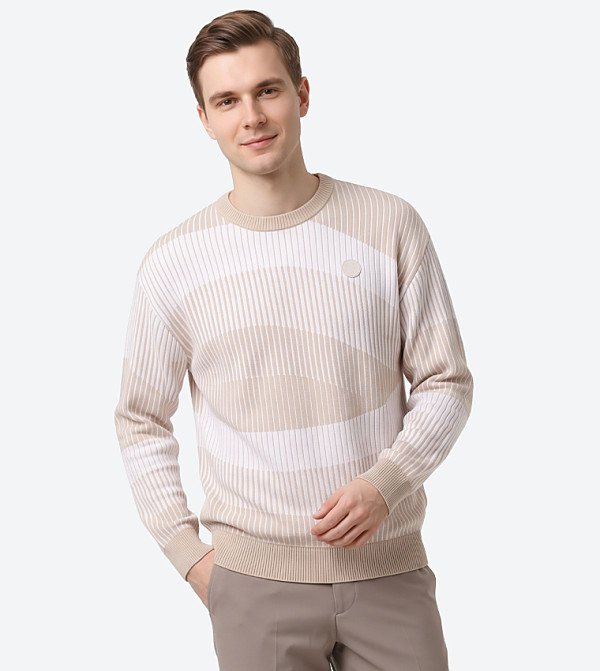بيفرلي هيلز بولو كلوب  سترات بياقة دائرية - بيج Round Neck Sweaters