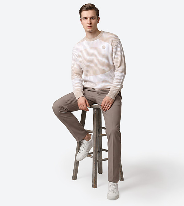بيفرلي هيلز بولو كلوب  سترات بياقة دائرية - بيج Round Neck Sweaters