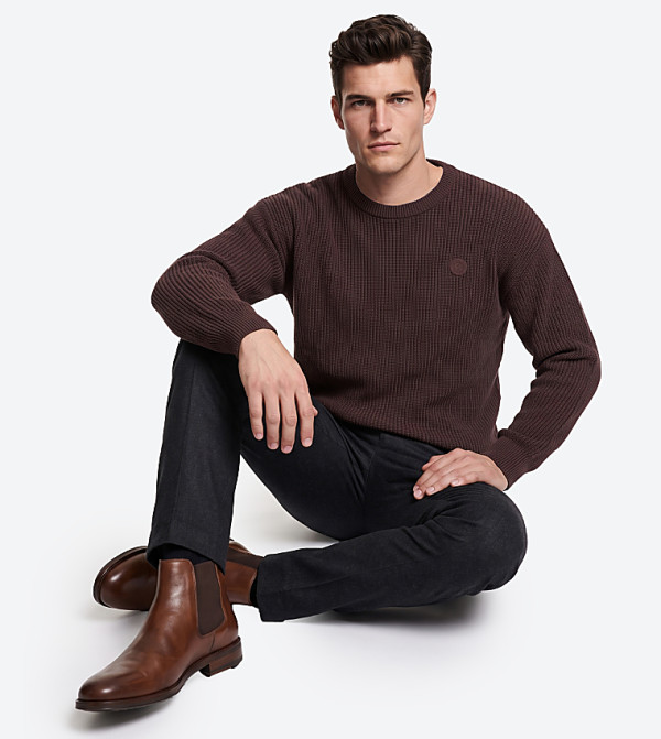 بيفرلي هيلز بولو كلوب  سترات بياقة دائرية - بني  Round Neck Sweaters