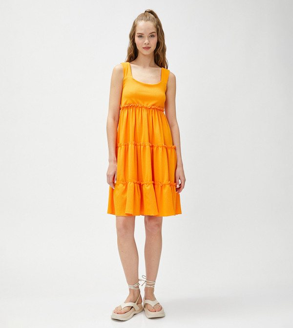 كوتون  pastel-dresses-march - برتقالي  فساتين كاجوال