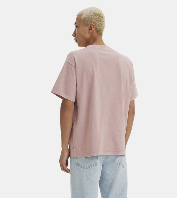 ليفايز ملابس - وردي Round Neck T-Shirts