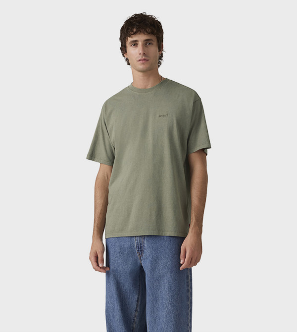 Levi's  Round Neck T-Shirts - Green Round Neck T-Shirts