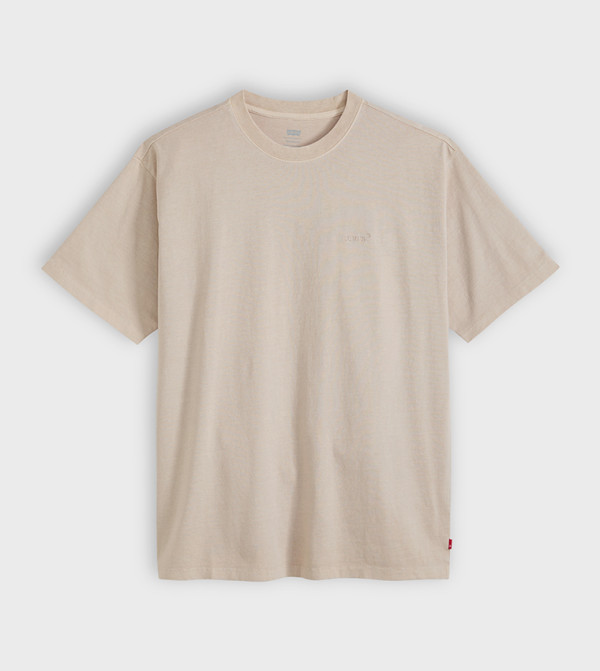 Levi's  Round Neck T-Shirts - Beige Round Neck T-Shirts