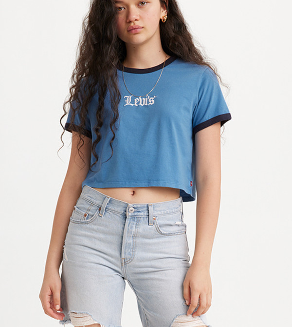 Levi's daily-essentials - Blue Casual T-Shirts