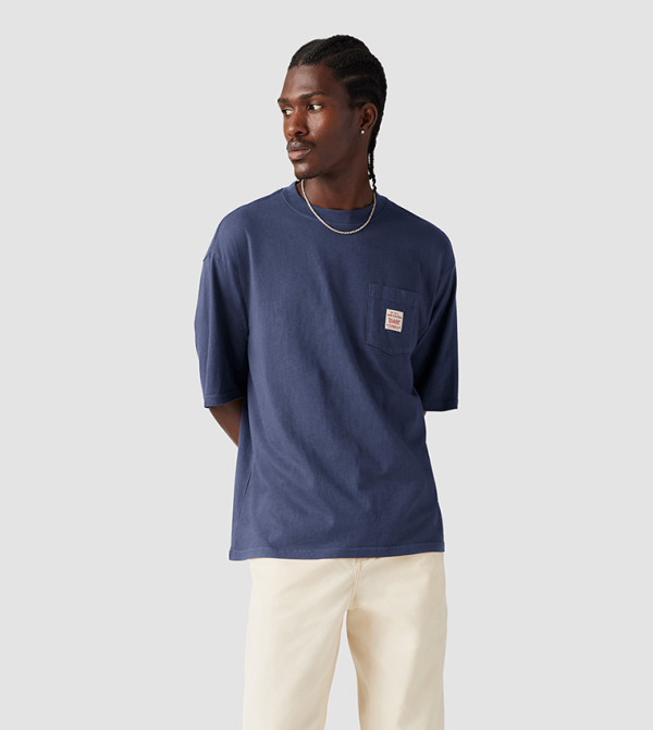 ليفايز  ملابس - أزرق Round Neck T-Shirts