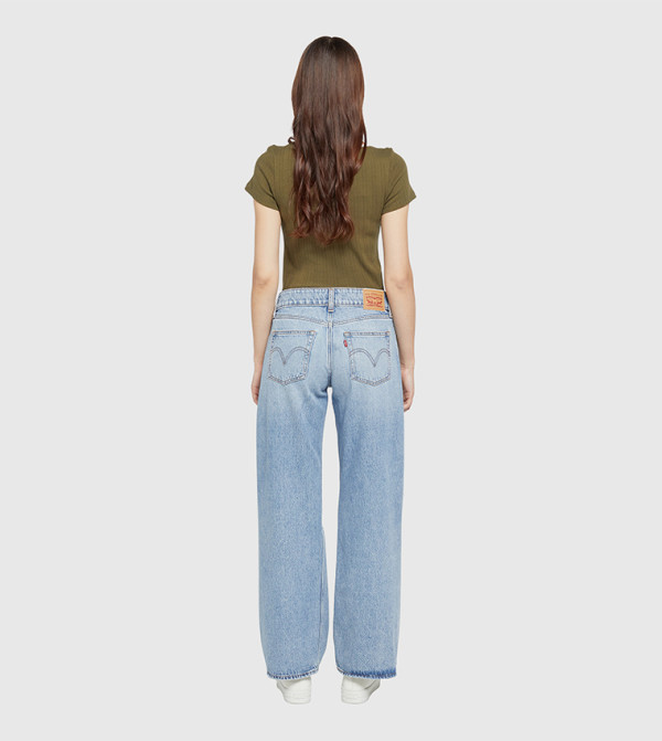 ليفايز  baggy-denim-edit - أزرق Straight Jeans