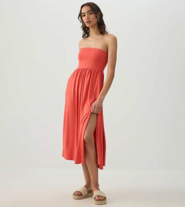 اردين knit-notes - برتقالي Midi Dresses