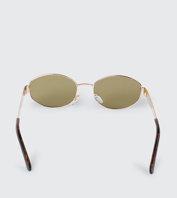 Ardene  Retro Sunglasses - Gold undefined