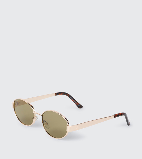 Ardene  Retro Sunglasses - Gold undefined