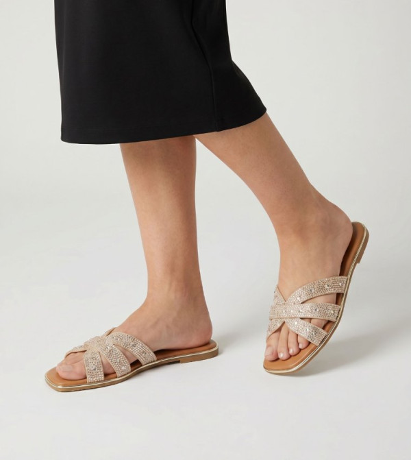 Dune London Dune London - Gold Flat Sandals