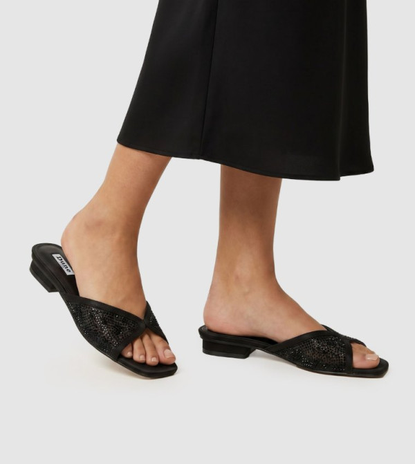 ديون لندن ديون لندن - أسود Flat Sandals