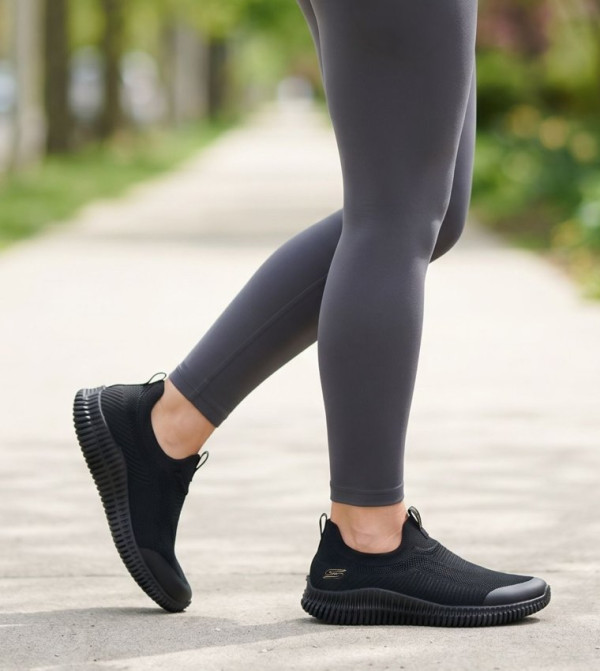 Skechers Walking Shoes - Black Walking Shoes