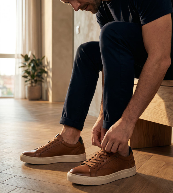 Hush Puppies  - Tan Low Top