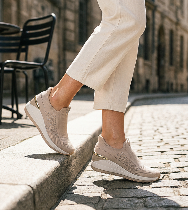 Skechers  - Beige Casual Slip-ons