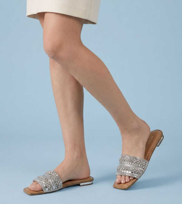 Aldo Aldo - Silver Flat Sandals