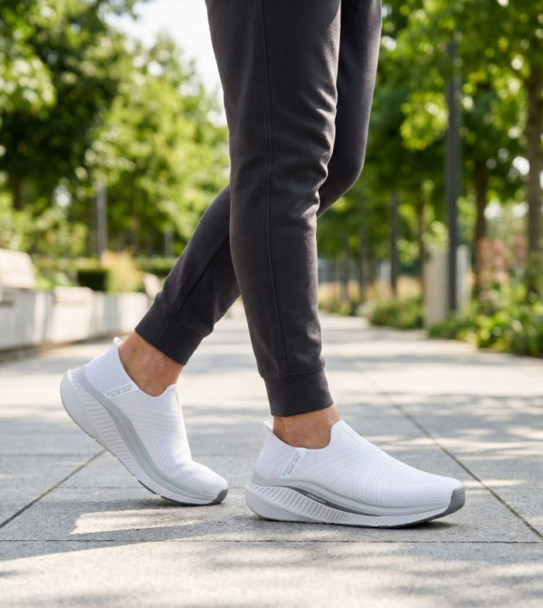 Skechers  Walking Shoes - White Walking Shoes