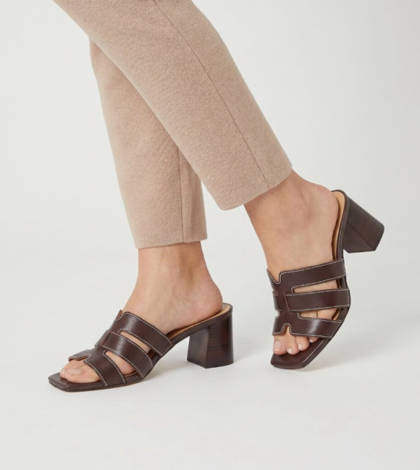 Dune London Heels - Dark Brown Heels